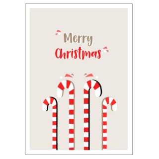 CP291 Christmas Candy Canes - Printed